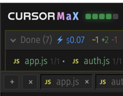max for cursor extension screenshot